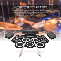 HKM-414163 Portable Foldable Silicone Electric Drum with Record & Playback Features