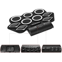 HKM-414163 Portable Foldable Silicone Electric Drum with Record & Playback Features