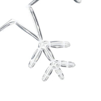 HKM-414227 Illuminated Christmas Snowflake Decoration with 252 Warm White LEDs - 45 x 38 cm, PVC Material