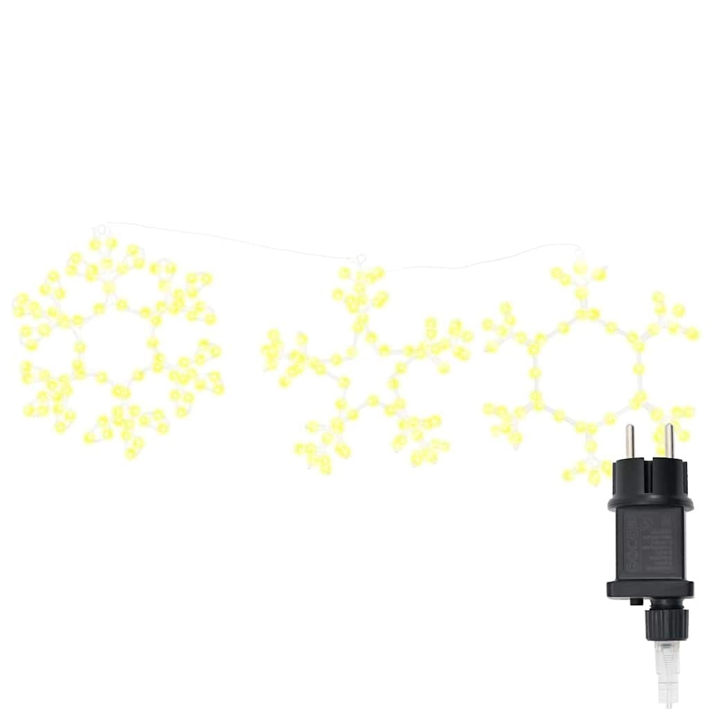 HKM-414227 Illuminated Christmas Snowflake Decoration with 252 Warm White LEDs - 45 x 38 cm, PVC Material