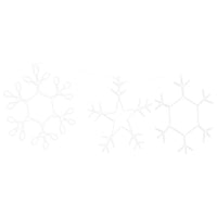 HKM-414227 Illuminated Christmas Snowflake Decoration with 252 Warm White LEDs - 45 x 38 cm, PVC Material
