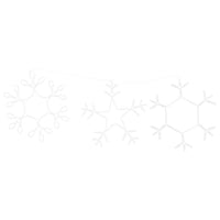 HKM-414227 Illuminated Christmas Snowflake Decoration with 252 Warm White LEDs - 45 x 38 cm, PVC Material