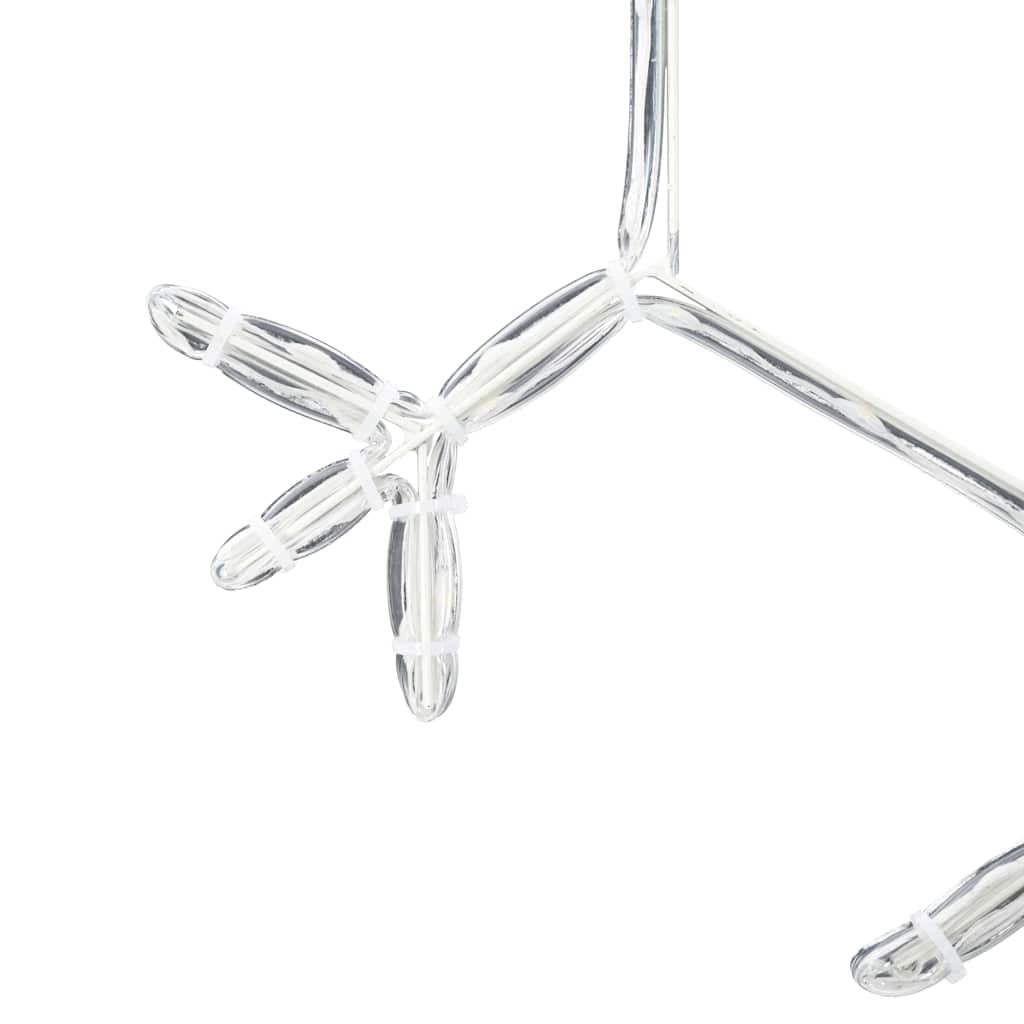HKM-414227 Illuminated Christmas Snowflake Decoration with 252 Warm White LEDs - 45 x 38 cm, PVC Material