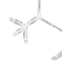 HKM-414227 Illuminated Christmas Snowflake Decoration with 252 Warm White LEDs - 45 x 38 cm, PVC Material