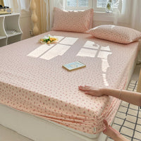 HKM-414227 Pure Cotton Crash Solid Color Fitted Sheet in Various Sizes