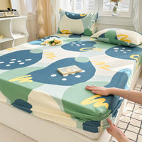 HKM-414227 Pure Cotton Crash Solid Color Fitted Sheet in Various Sizes