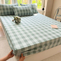 HKM-414227 Pure Cotton Crash Solid Color Fitted Sheet in Various Sizes