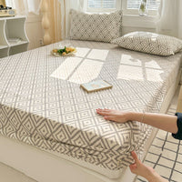 HKM-414227 Pure Cotton Crash Solid Color Fitted Sheet in Various Sizes