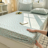 HKM-414227 Pure Cotton Crash Solid Color Fitted Sheet in Various Sizes