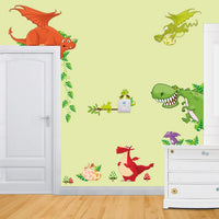HKM-414355 Cute Animal Wall Sticker for Children's Room - Detachable, Waterproof PVC Decoration