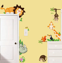 HKM-414355 Cute Animal Wall Sticker for Children's Room - Detachable, Waterproof PVC Decoration