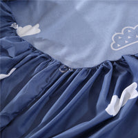 HKM-414419 Non-Slip Double Single Sheet with Floral Pattern - Available in Multiple Sizes