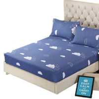 HKM-414419 Non-Slip Double Single Sheet with Floral Pattern - Available in Multiple Sizes