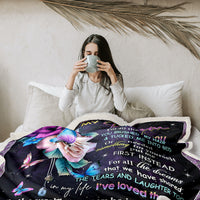 HKM-414419 Soft Sherpa Fleece Blanket with Butterfly Love Flower Design - Ideal for Couch, Office, and Camping