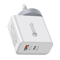 HKM-414483 36W Dual Port PD USB-C Mobile Phone Charger for Efficient Charging