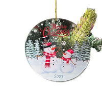 HKM-414867 Elegant Christmas Garland Pendant Ornament in Modern Acrylic Design