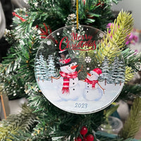 HKM-414867 Elegant Christmas Garland Pendant Ornament in Modern Acrylic Design