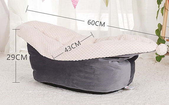 HKM-414867 Pet Bed - Small and Medium Cat Boat Nest in Peacock Blue, Gray, and Pink Options