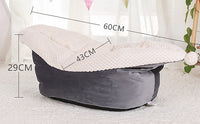 HKM-414867 Pet Bed - Small and Medium Cat Boat Nest in Peacock Blue, Gray, and Pink Options