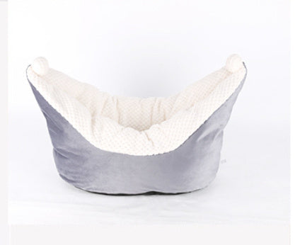 HKM-414867 Pet Bed - Small and Medium Cat Boat Nest in Peacock Blue, Gray, and Pink Options
