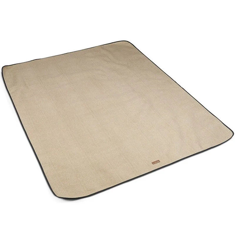 KTX-414931 Foldable Waterproof Travel Picnic Blanket Mat - Custom Linen Canvas Design