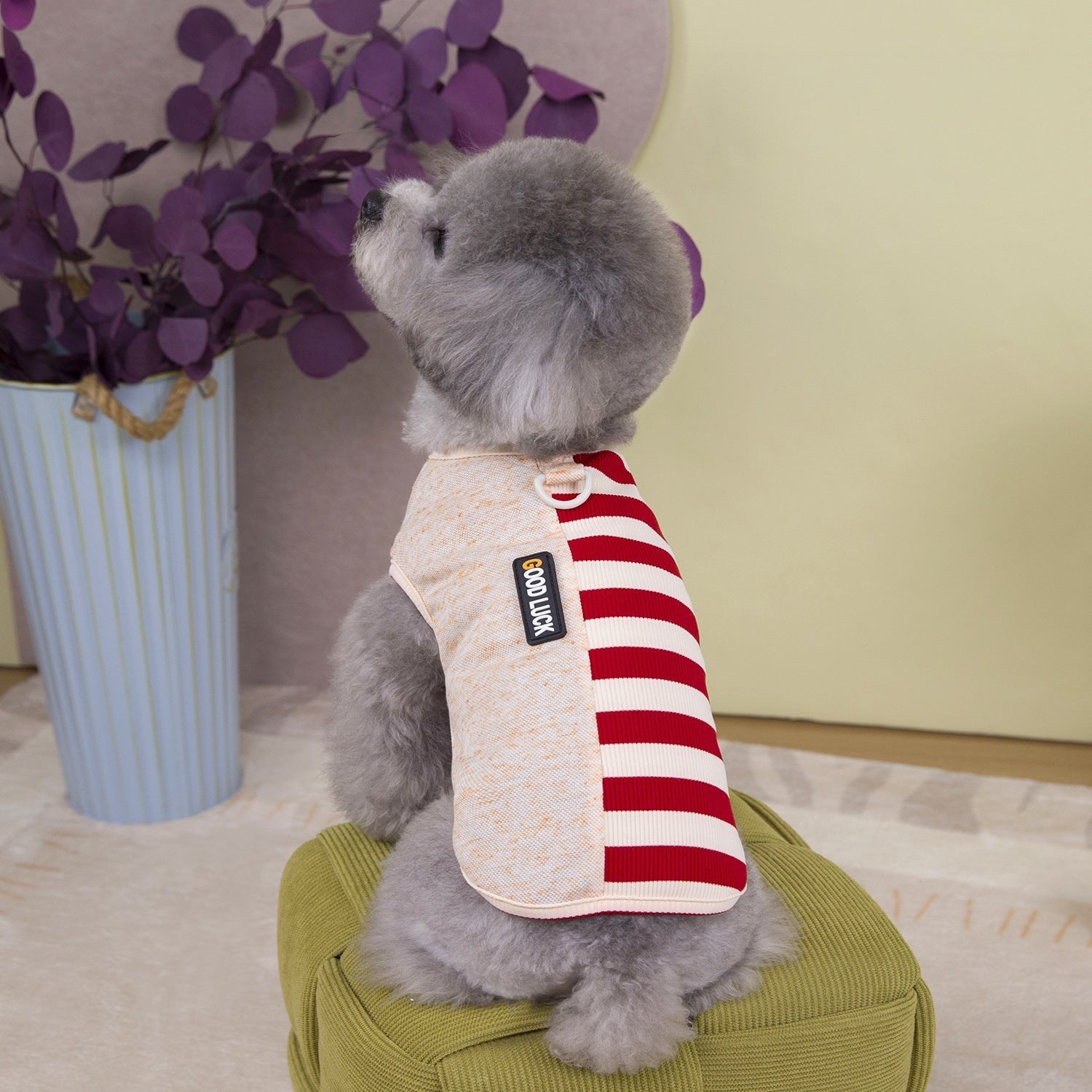 HKM-414995 Casual Polyester Pet Vest in Purple, Blue, and Wine Red - Sizes S to XXL