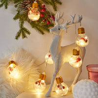 HKM-415187 Outdoor Red Fruit-Themed String Lights with 50 Warm White LED Bulbs - 4 Meters Long for Festive Decor