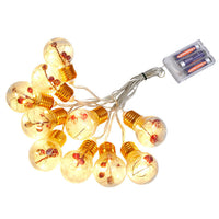 HKM-415187 Outdoor Red Fruit-Themed String Lights with 50 Warm White LED Bulbs - 4 Meters Long for Festive Decor