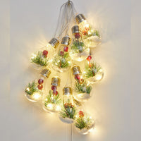 HKM-415187 Outdoor Red Fruit-Themed String Lights with 50 Warm White LED Bulbs - 4 Meters Long for Festive Decor