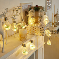 HKM-415187 Outdoor Red Fruit-Themed String Lights with 50 Warm White LED Bulbs - 4 Meters Long for Festive Decor