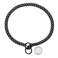 HKM-415443 Stainless Steel Pet Dog Leash with Encrypted Collar - Geometry Pattern in Black, Gold, Rose Gold
