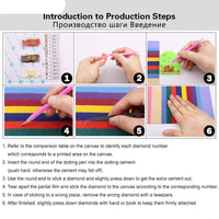 HKM-415571 5D DIY Diamond Painting Kit - Full Square/Round Drill Cartoon Design for Home and Office Decoration