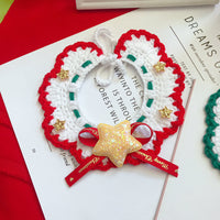 HKM-415571 Handmade Wool Pet Collar for Christmas - Festive Colors & Sizes S/M