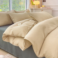 HKM-415571 Washed Cotton Cartoon & Floral Bed Sheet Set - Three or Four-Piece Options