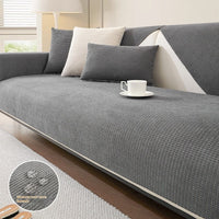 HKM-415635 Universal Non-Slip Checkered Sofa Cover and Anti-Scratching Dust Protector