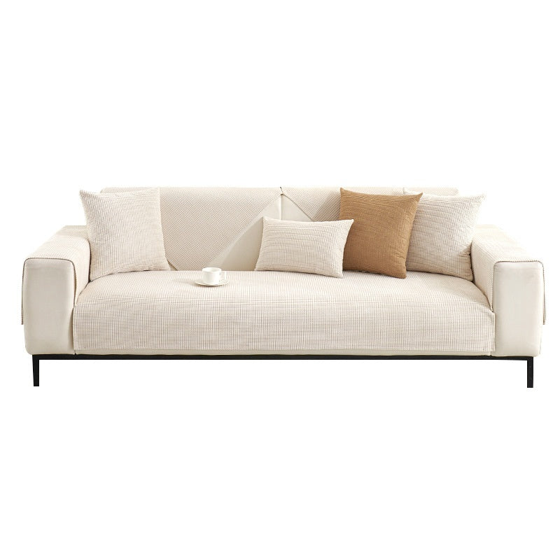 HKM-415635 Universal Non-Slip Checkered Sofa Cover and Anti-Scratching Dust Protector