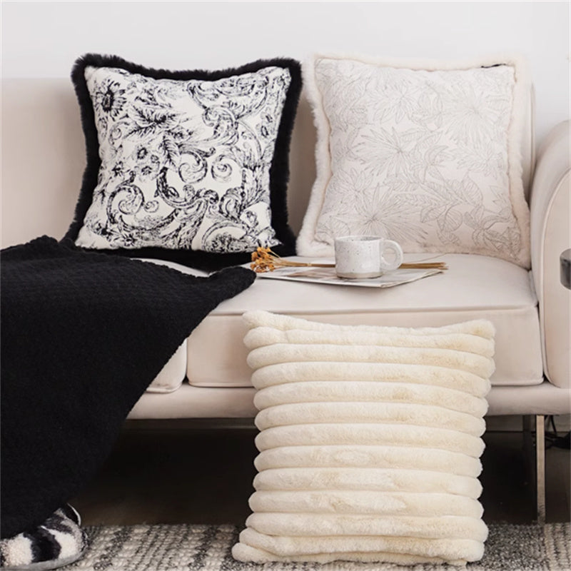 HKM-415699 Jacquard Lumbar Support Pillow Cover - Square Cushion Case 45x45CM/30x50CM
