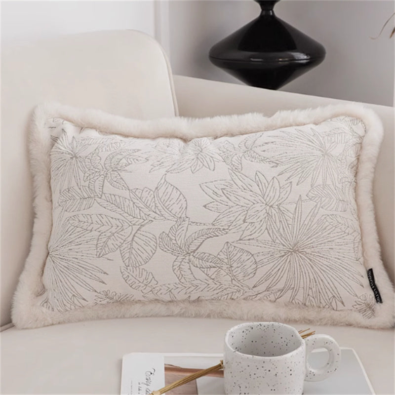 HKM-415699 Jacquard Lumbar Support Pillow Cover - Square Cushion Case 45x45CM/30x50CM