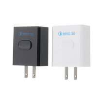 HKM-415763 QC 3.0 Fast Charging Wall Mobile Phone Charger Adapter, US Plug, Compact Design