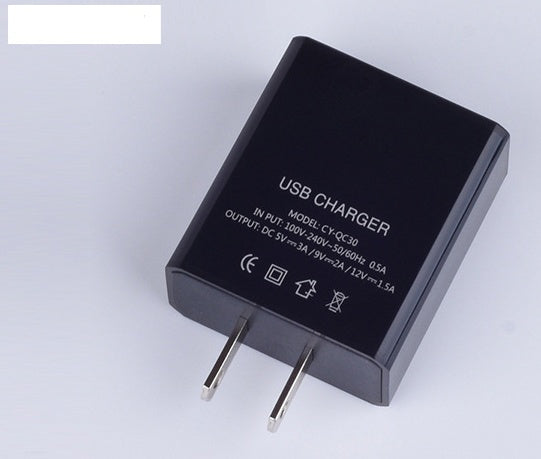 HKM-415763 QC 3.0 Fast Charging Wall Mobile Phone Charger Adapter, US Plug, Compact Design
