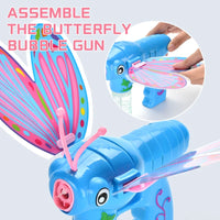 HKM-415827 Butterfly Bubble Maker with Music and Light for Outdoor Play - Ages 2-4