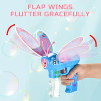 HKM-415827 Butterfly Bubble Maker with Music and Light for Outdoor Play - Ages 2-4