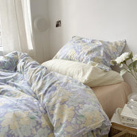 HKM-415891 Retro Floral Cotton Bedding Set - Available in Multiple Sizes and Styles