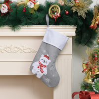 HKM-416019 Gray Cartoon Christmas Tree Pendant Gift Bag – Penguin, Bear, Santa Claus, Snowman Designs