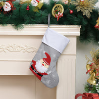 HKM-416019 Gray Cartoon Christmas Tree Pendant Gift Bag – Penguin, Bear, Santa Claus, Snowman Designs