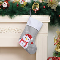 HKM-416019 Gray Cartoon Christmas Tree Pendant Gift Bag – Penguin, Bear, Santa Claus, Snowman Designs