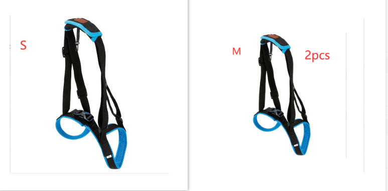 HKM-416083 Dog Hind Leg Support Harness - Adjustable Blue Auxiliary Belt for Walking
