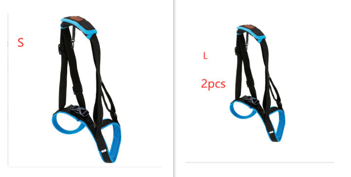 HKM-416083 Dog Hind Leg Support Harness - Adjustable Blue Auxiliary Belt for Walking