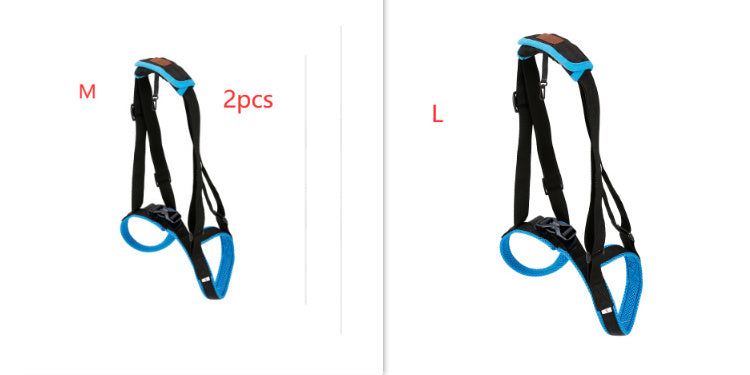 HKM-416083 Dog Hind Leg Support Harness - Adjustable Blue Auxiliary Belt for Walking