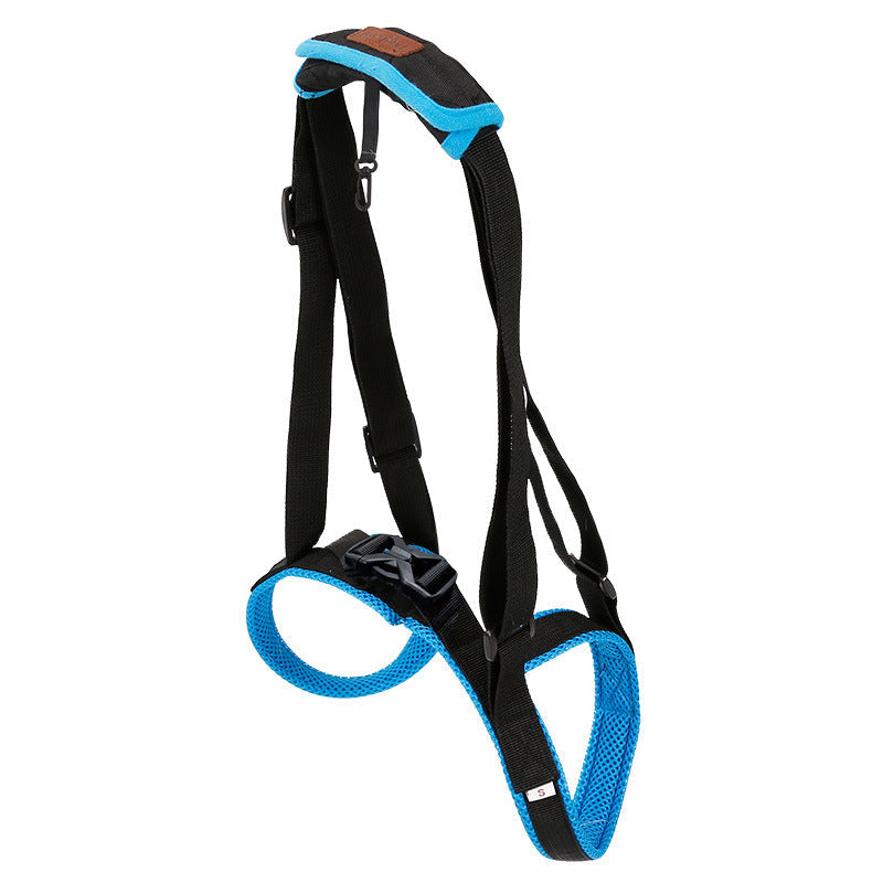 HKM-416083 Dog Hind Leg Support Harness - Adjustable Blue Auxiliary Belt for Walking